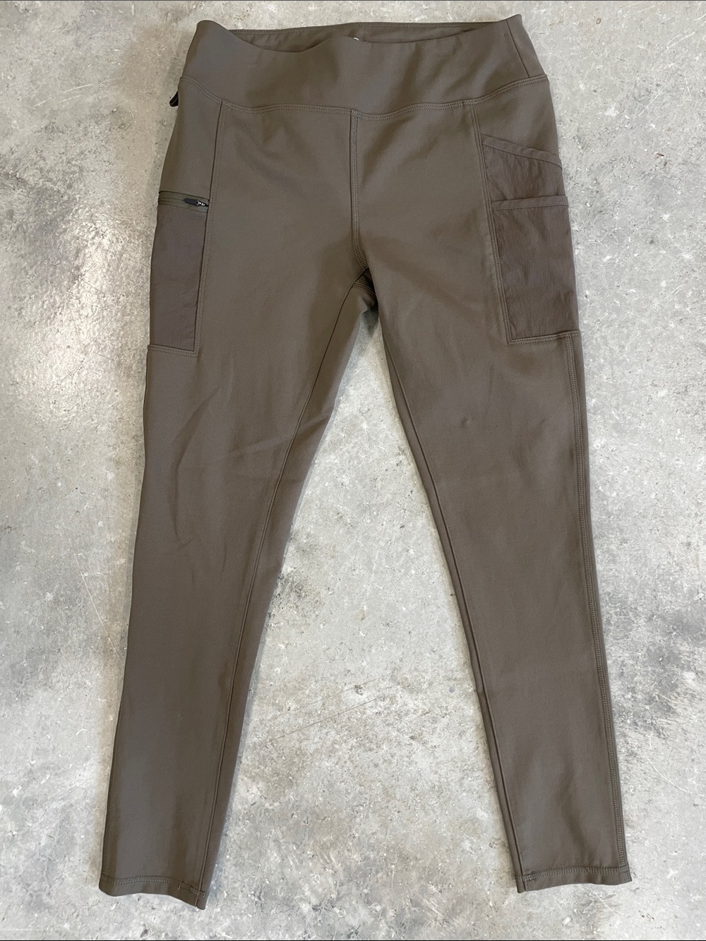 Carhartt Womens Force Fitted Midweight Leggings Pockets Olive Green